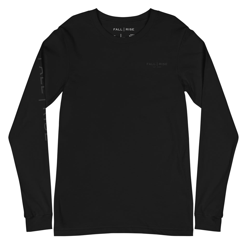 "Rise From The Darkness" All Black Classic Logo Long Sleeve Tee