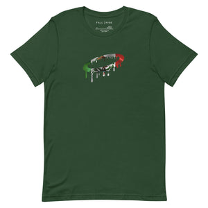 Mexican Flag Melted Halo Crew Neck T-Shirt