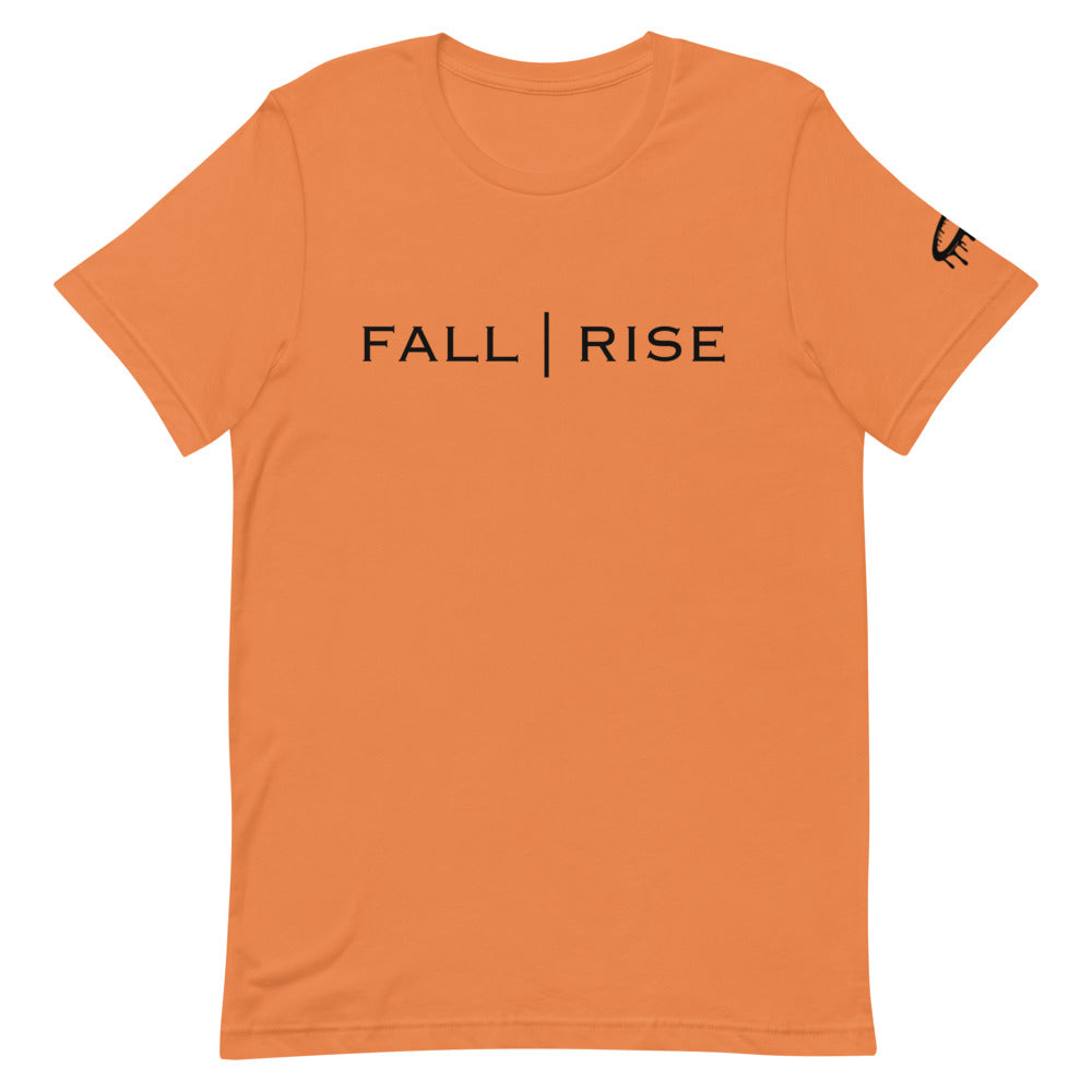 Black "Fall | Rise" Crew Neck T-Shirt (More Colors Available)