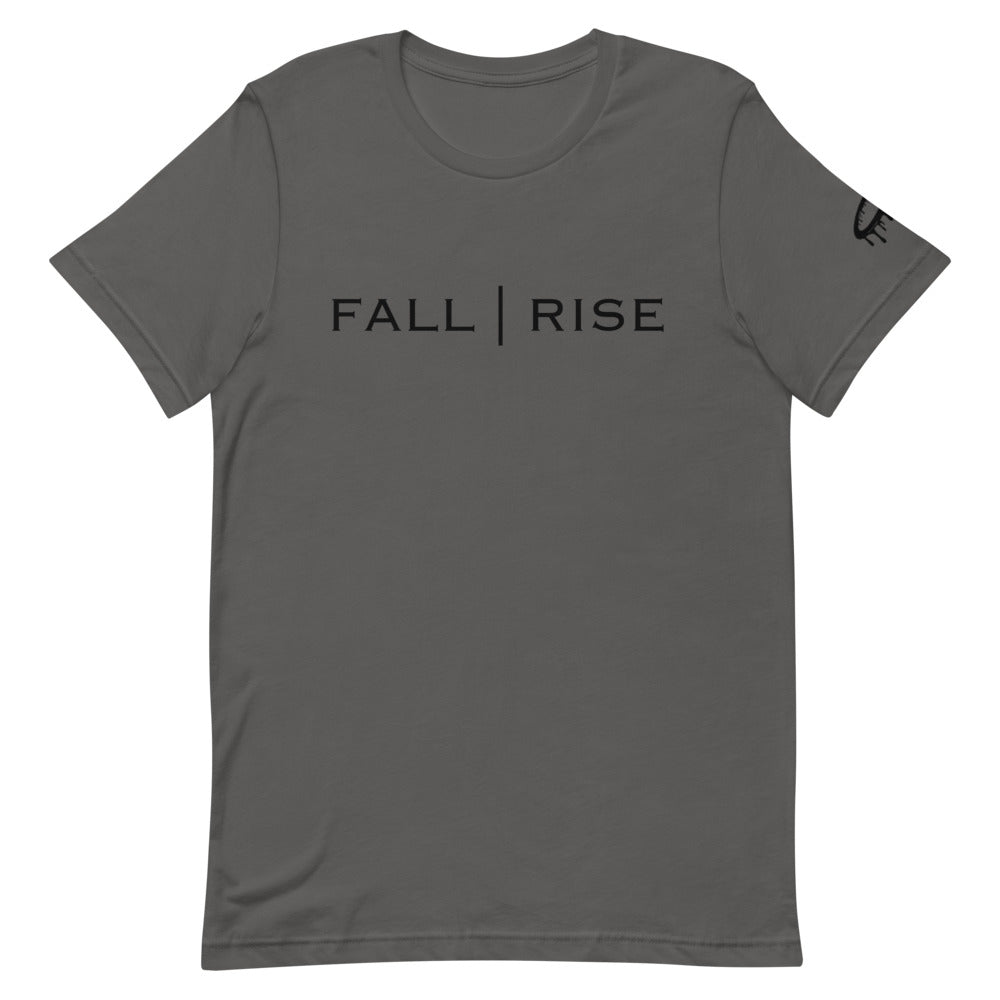 Black "Fall | Rise" Crew Neck T-Shirt (More Colors Available)