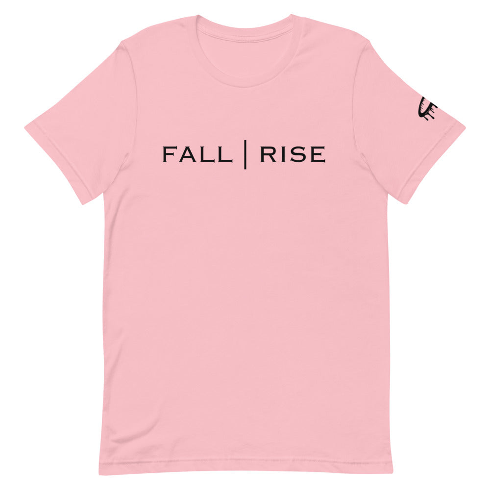 Black "Fall | Rise" Crew Neck T-Shirt (More Colors Available)