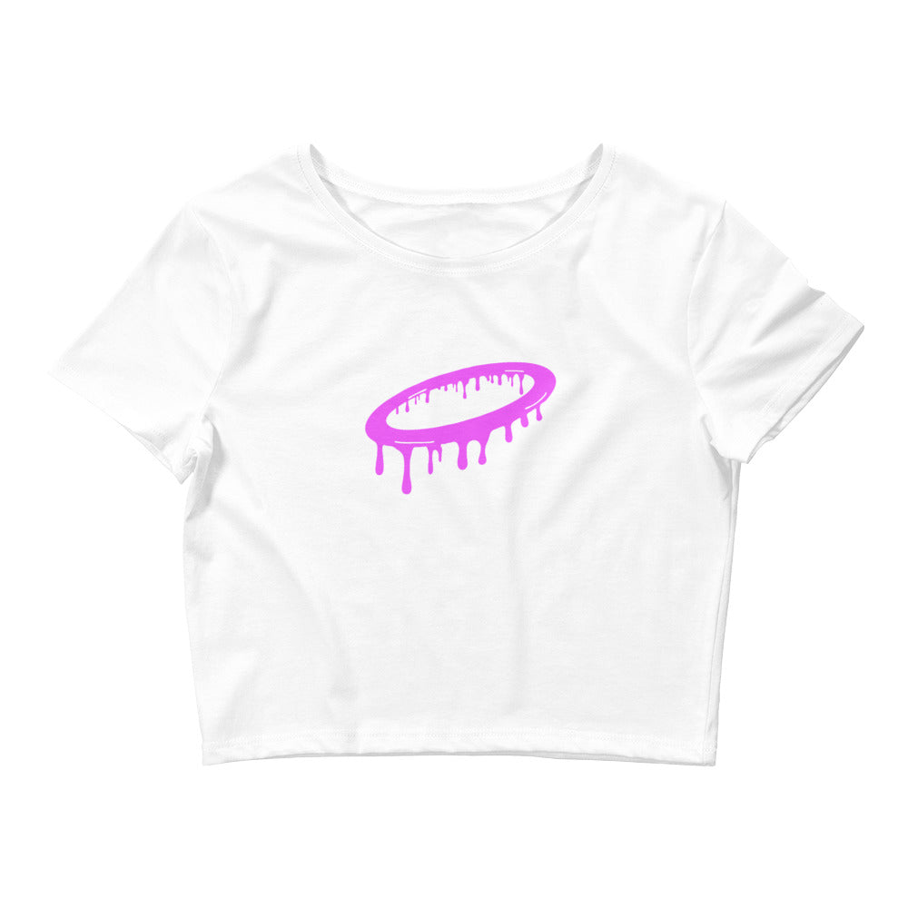 Pink Melted Halo Women’s Crop Tee