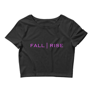 Pink "Fall | Rise" Crop Tee