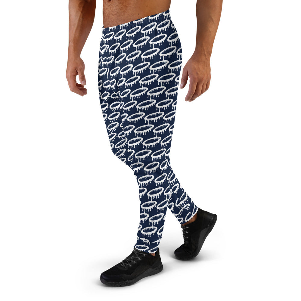 Navy/White Melted Halo Pattern Men's Joggers