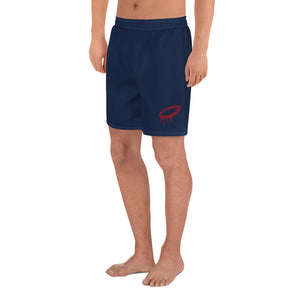 Navy/Maroon Melted Halo Men's Athletic Shorts