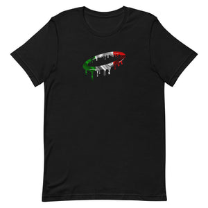 Italian Flag Melted Halo Crew Neck T-Shirt (More Colors Available)