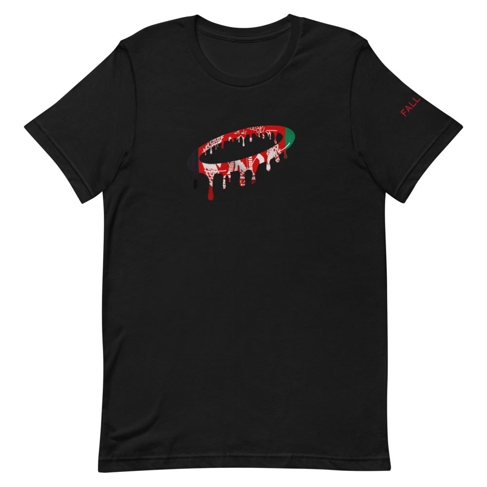 Afghan Flag Melted Halo Crew Neck T-Shirt