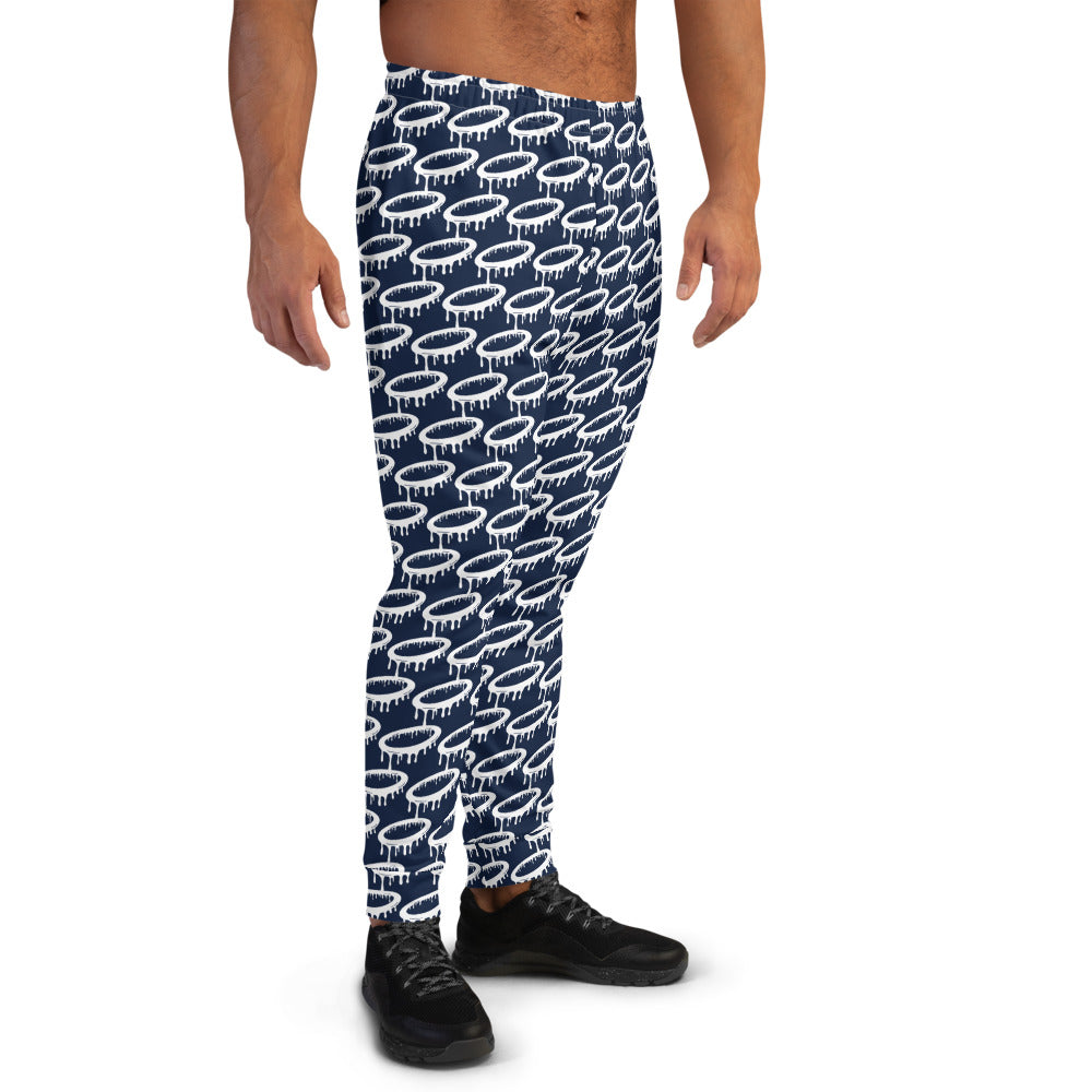 Navy/White Melted Halo Pattern Men's Joggers