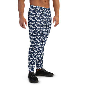 Navy/White Melted Halo Pattern Men's Joggers