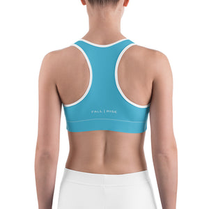 Teal/White Melted Halo Sports bra