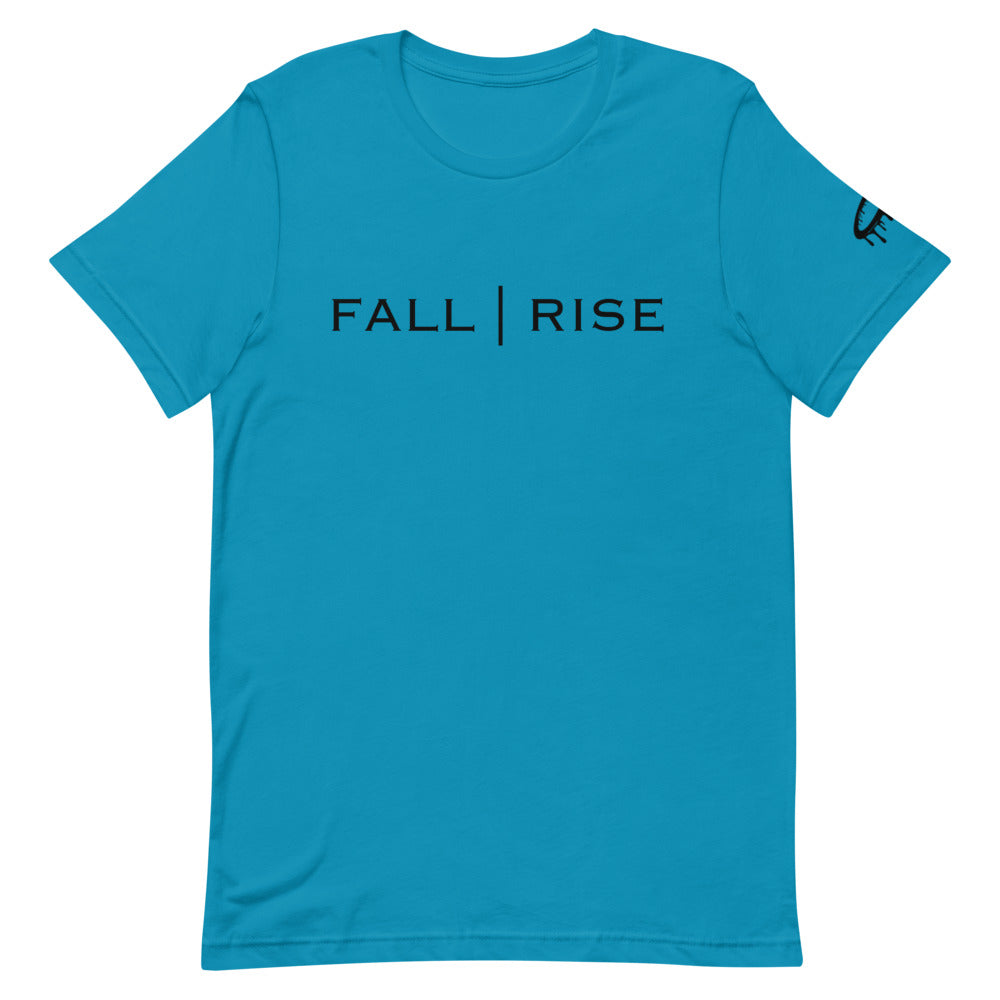 Black "Fall | Rise" Crew Neck T-Shirt (More Colors Available)