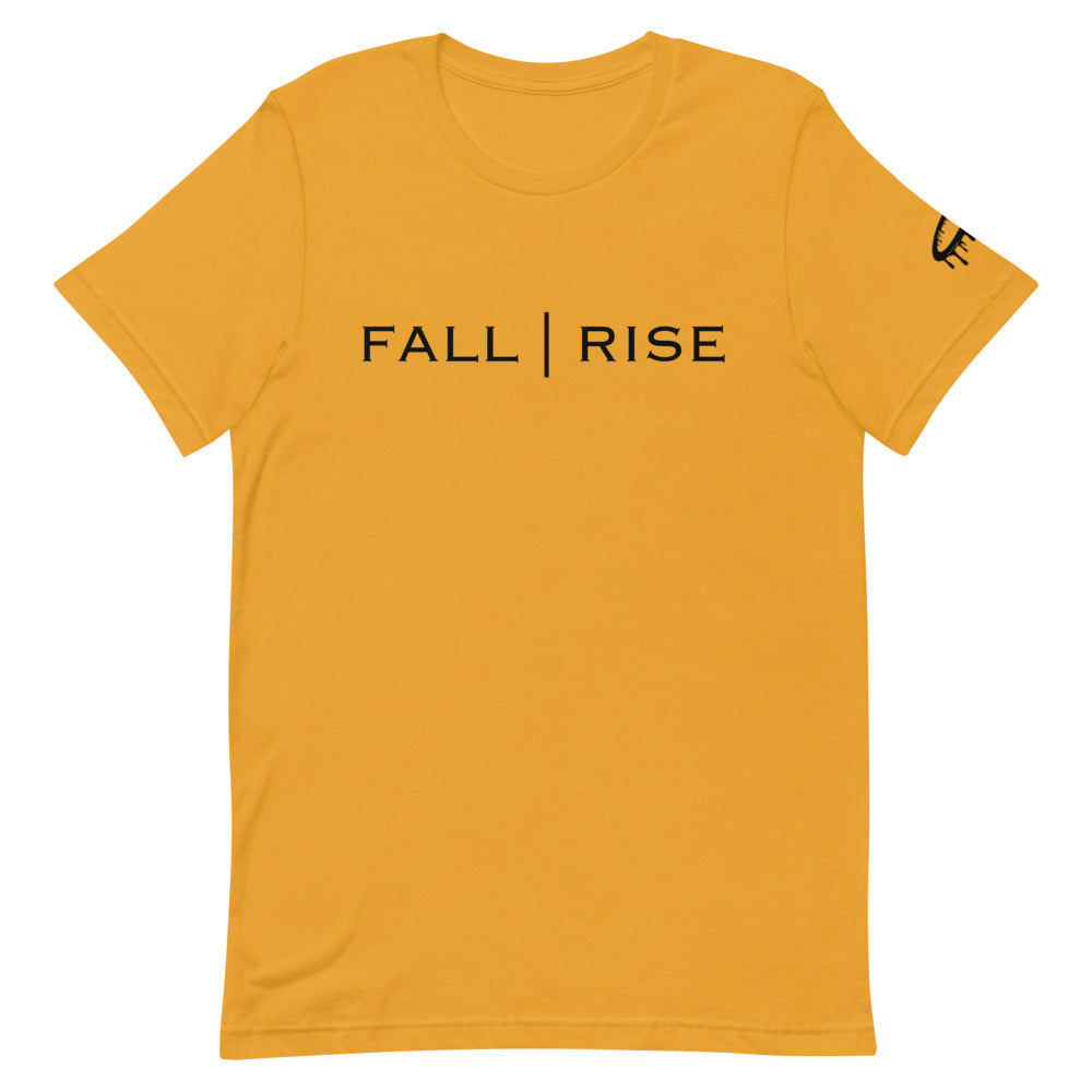 Black "Fall | Rise" Crew Neck T-Shirt (More Colors Available)