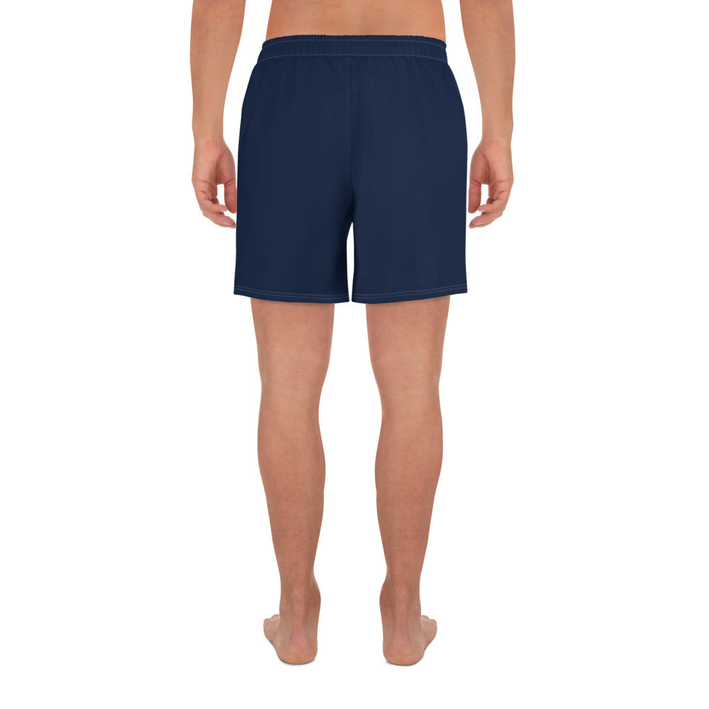 Navy/Maroon Melted Halo Men's Athletic Shorts