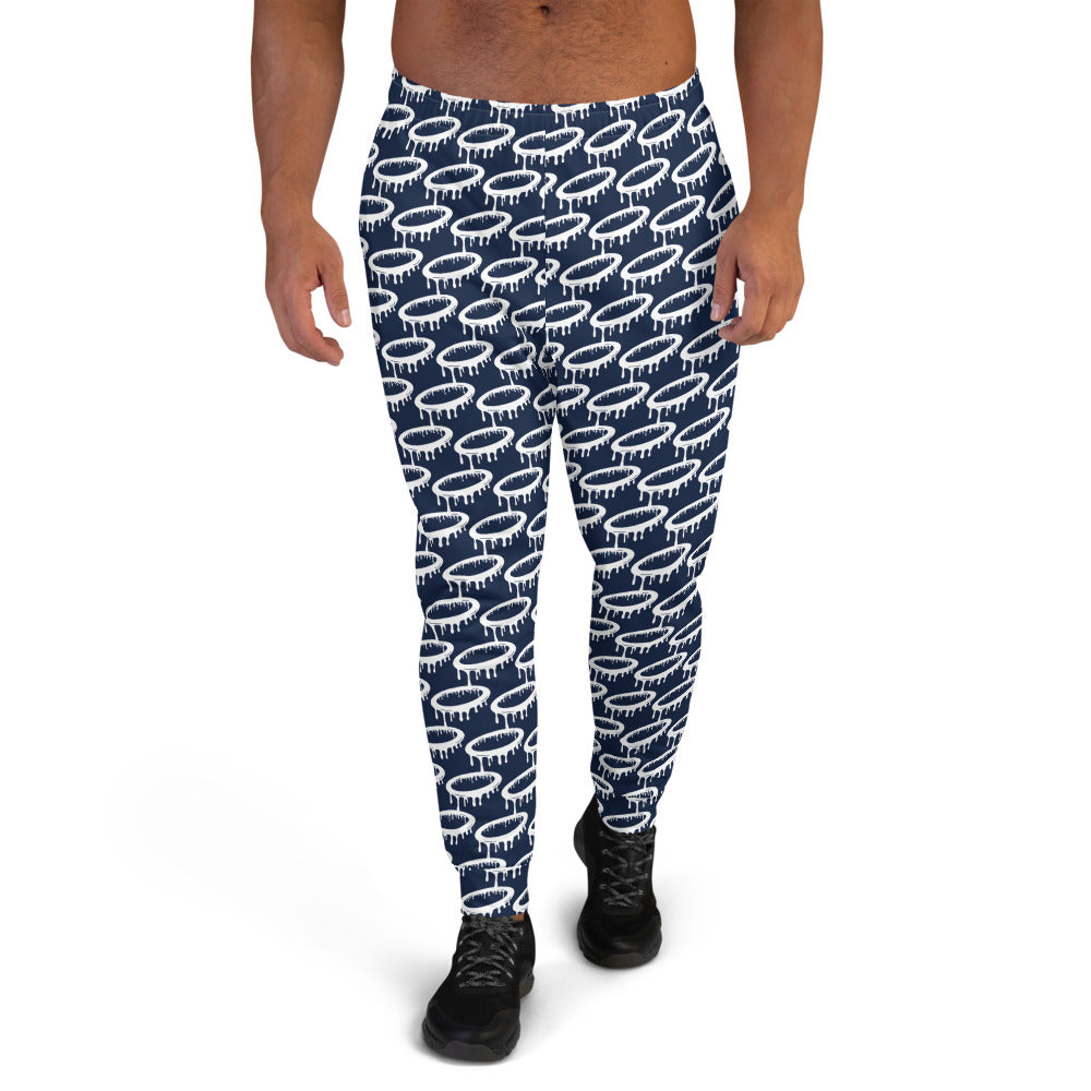 Navy/White Melted Halo Pattern Men's Joggers