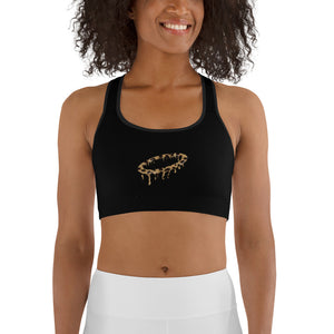 Leopard Melted Halo Sports bra