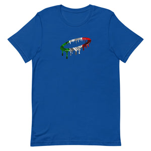 Italian Flag Melted Halo Crew Neck T-Shirt (More Colors Available)