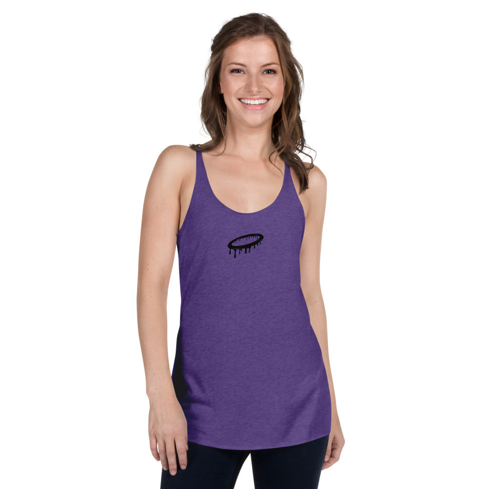 Black Melted Halo Women's Racerback Tank(More Colors Available)