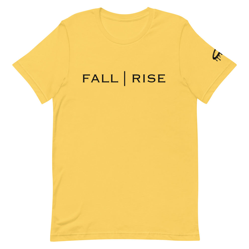 Black "Fall | Rise" Crew Neck T-Shirt (More Colors Available)