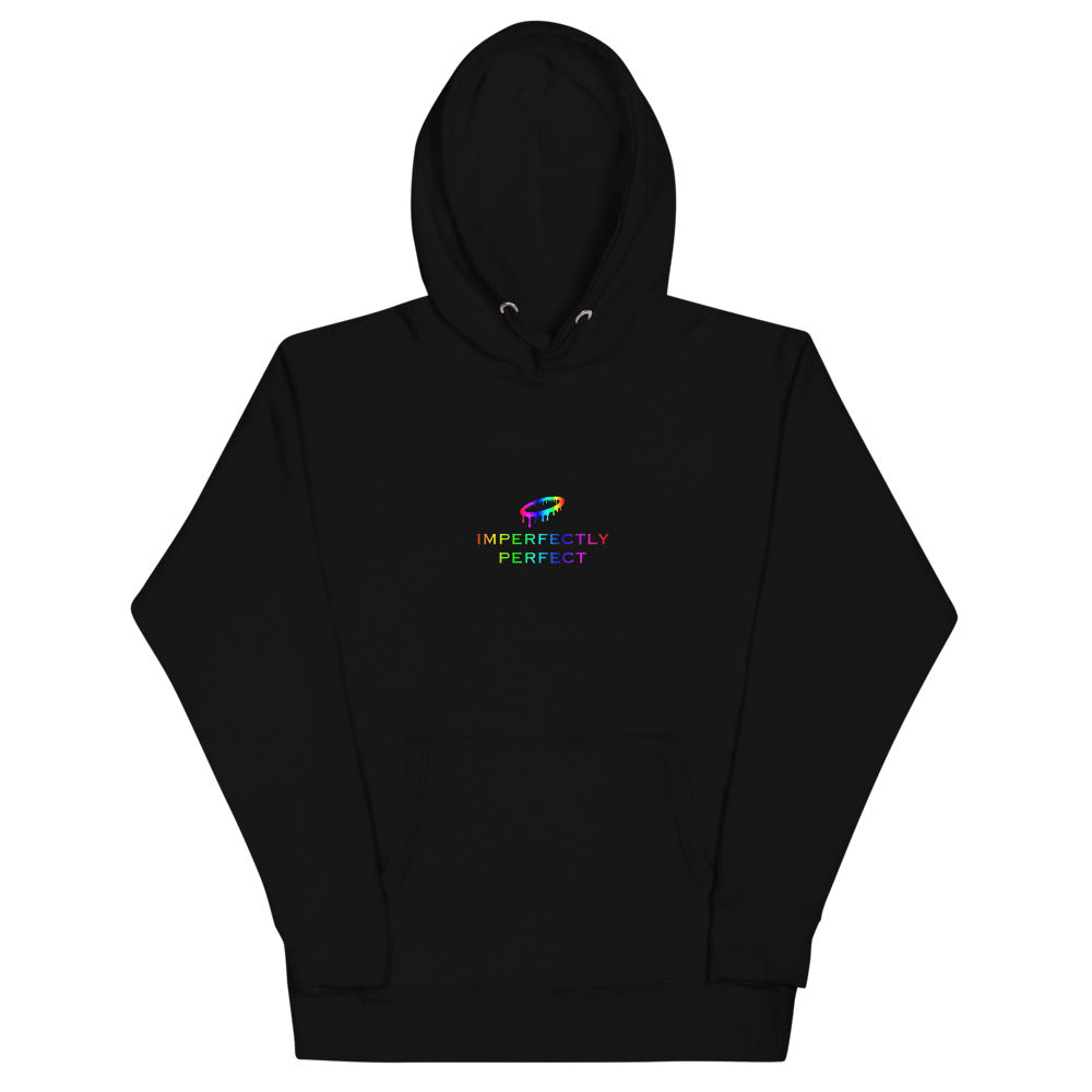 "Imperfectly Perfect" Rainbow Logo Hoodie