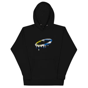 Uruguayan Flag Melted Halo Hoodie