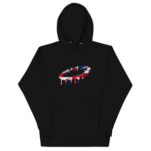 United Kingdom Flag Melted Halo Hoodie (More Colors Available)