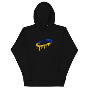 Ukrainian Flag Melted Halo Hoodie (More Colors Available)