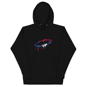 Laotian Flag Melted Halo Hoodie (More Colors Available)