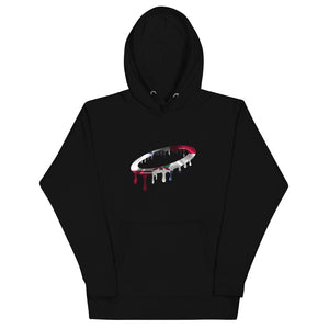 Dominican Republic Flag Melted Halo  Hoodie (More Colors Available)