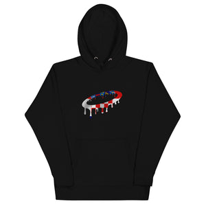 Croatian Flag Melted Halo Hoodie( More Colors Available)