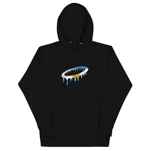 Argentinian Flag Melted Halo Hoodie (More Colors Available)