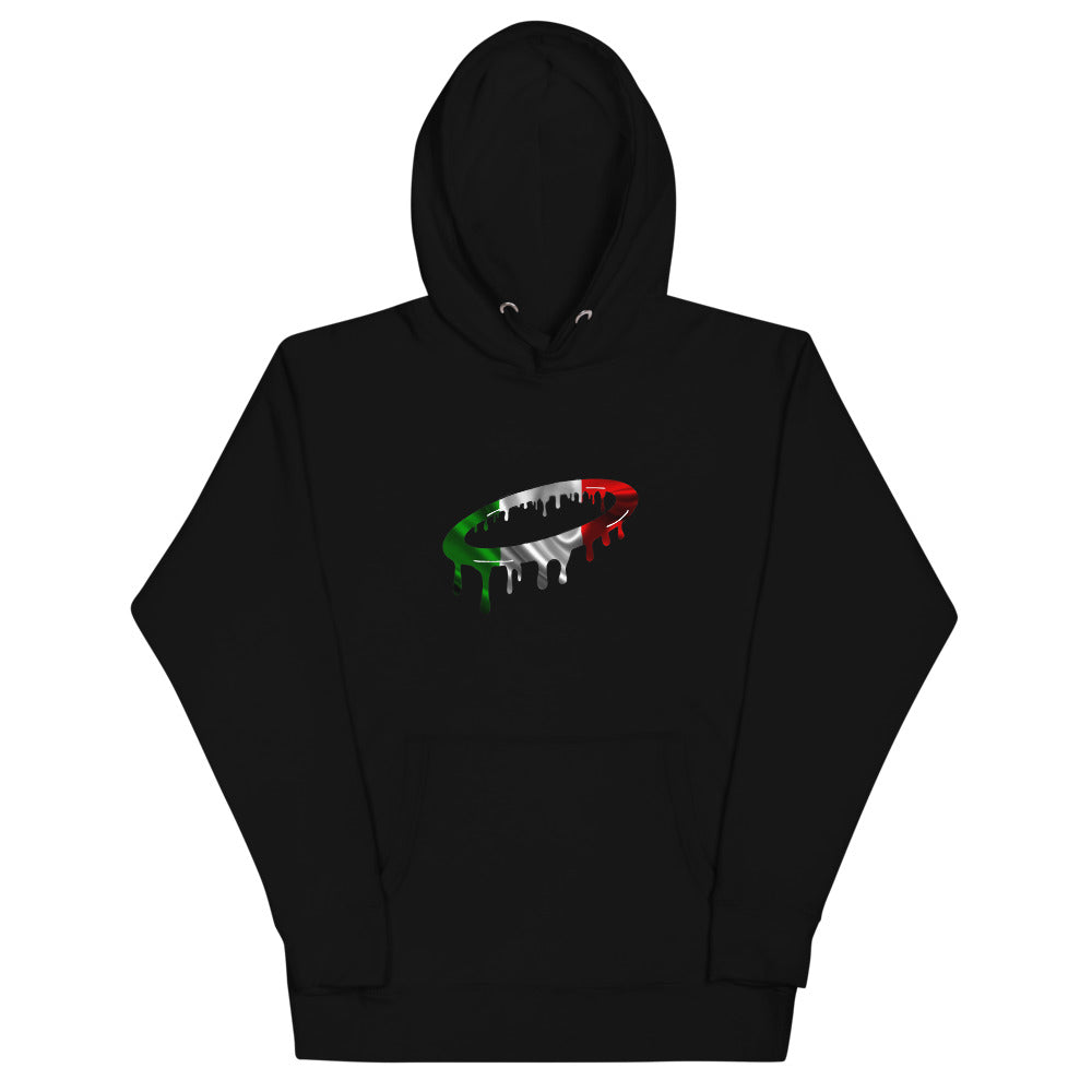 Italian Flag Melted Halo Hoodie (More Colors Available)