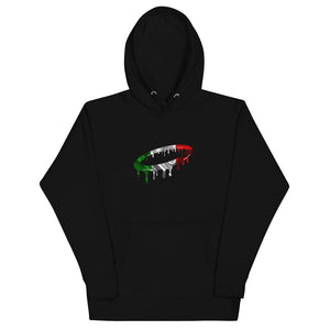 Italian Flag Melted Halo Hoodie (More Colors Available)