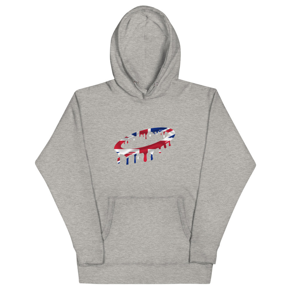 United Kingdom Flag Melted Halo Hoodie (More Colors Available)
