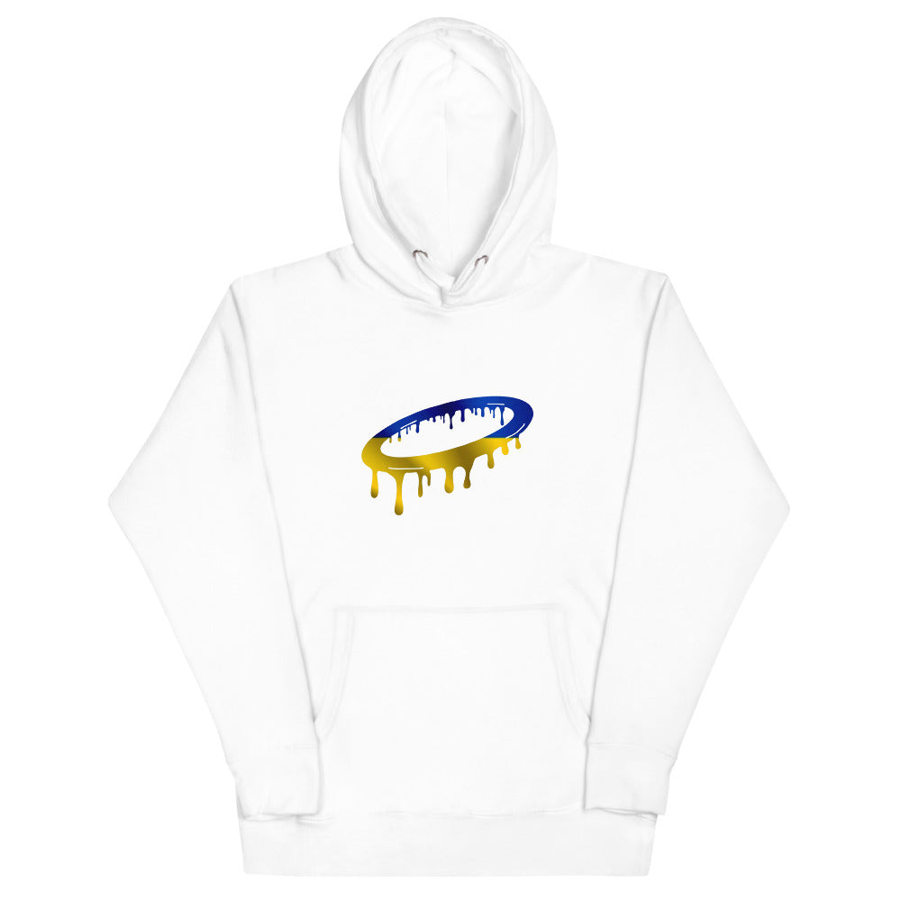 Ukrainian Flag Melted Halo Hoodie (More Colors Available)
