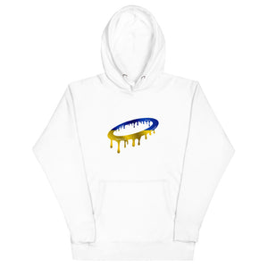 Ukrainian Flag Melted Halo Hoodie (More Colors Available)