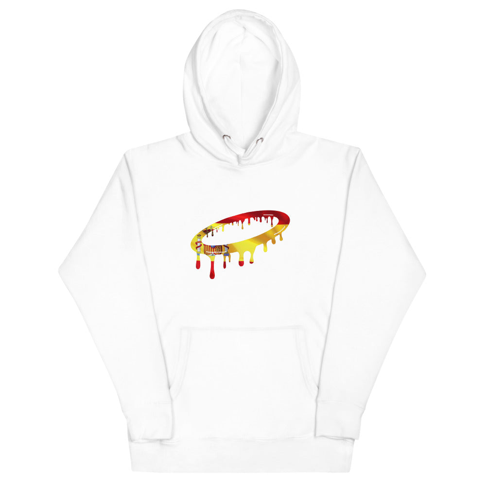 Spanish Flag Melted Halo Hoodie (More Colors Available)