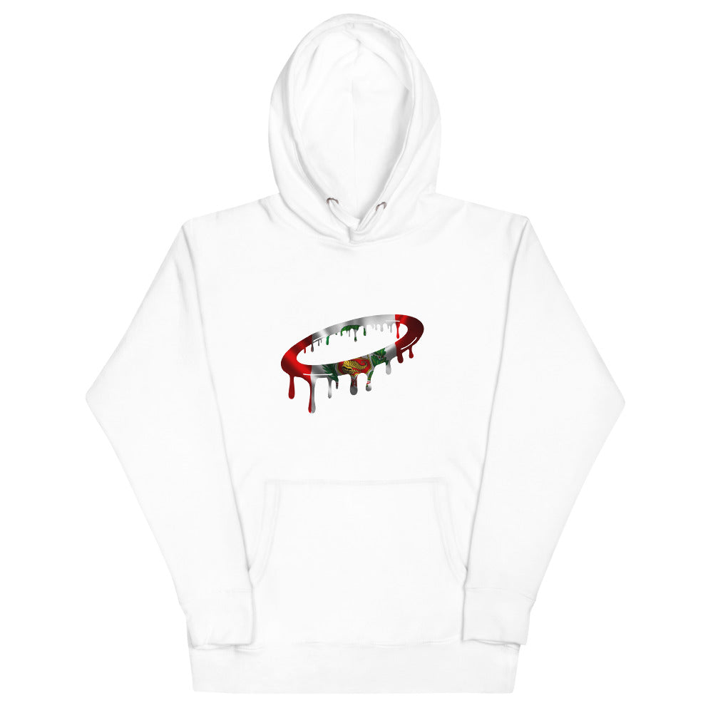 Peruvian Flag Melted Halo Hoodie (More Colors Available)