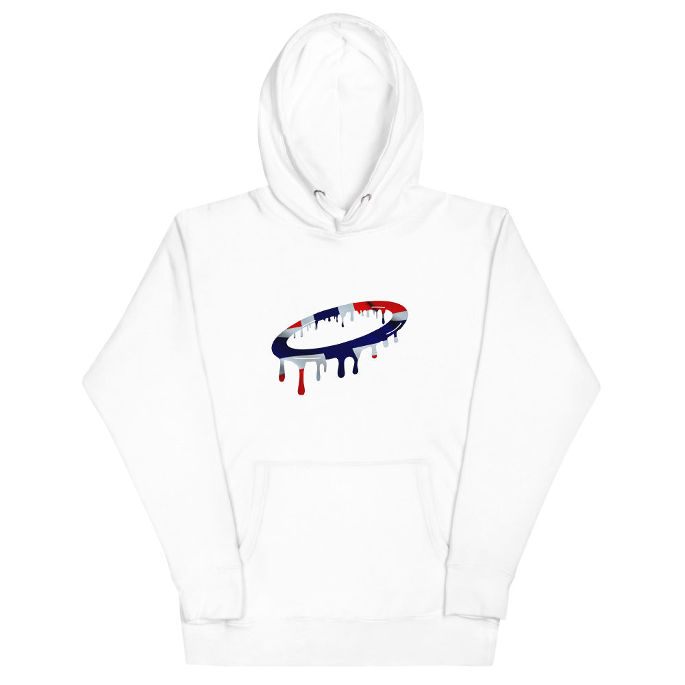 Norwegian Flag Melted Halo Hoodie (More Colors Available)
