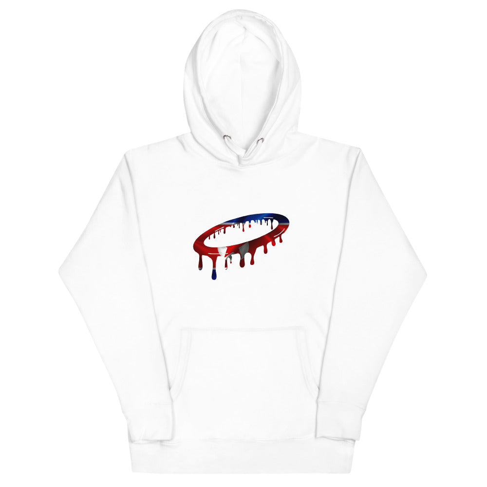 North Korean Flag Melted Halo Hoodie (More Colors Available)