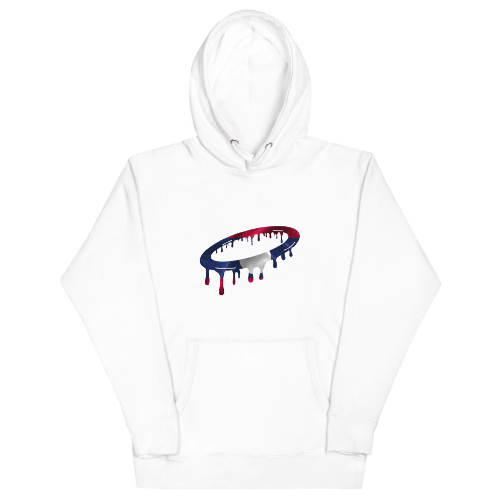 Laotian Flag Melted Halo Hoodie (More Colors Available)