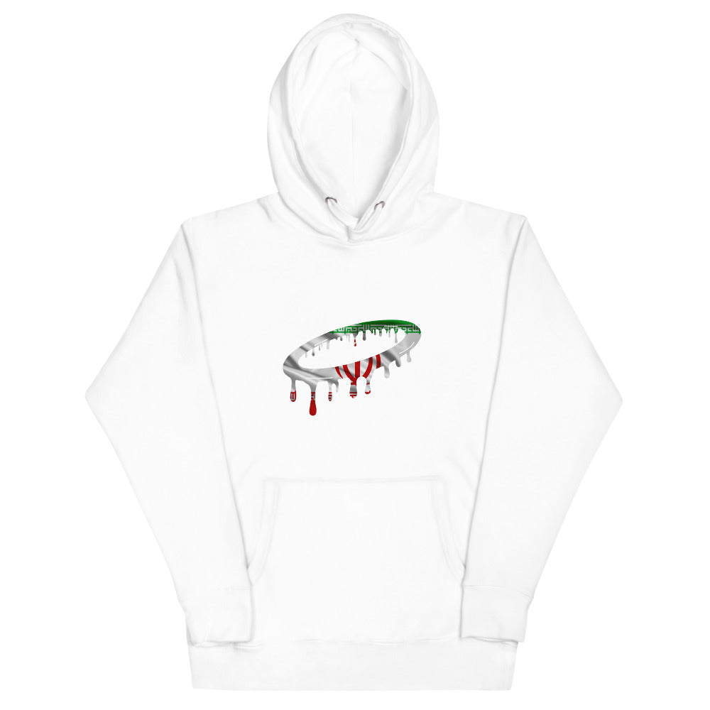 Iranian Flag Melted Halo Hoodie (More Colors Available)