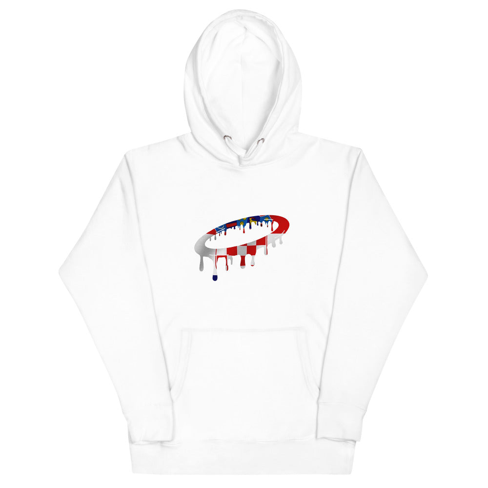 Croatian Flag Melted Halo Hoodie( More Colors Available)
