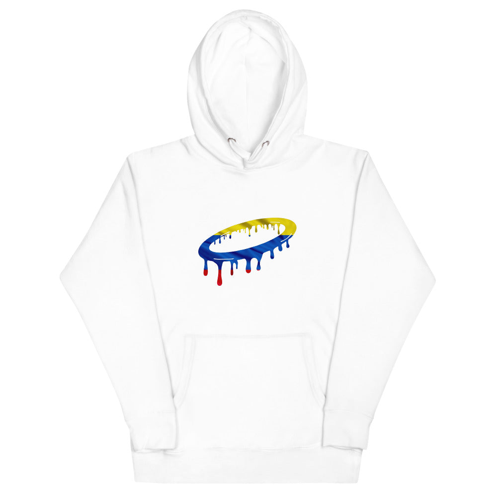 Columbian Flag Melted Halo Hoodie (More Colors Available)