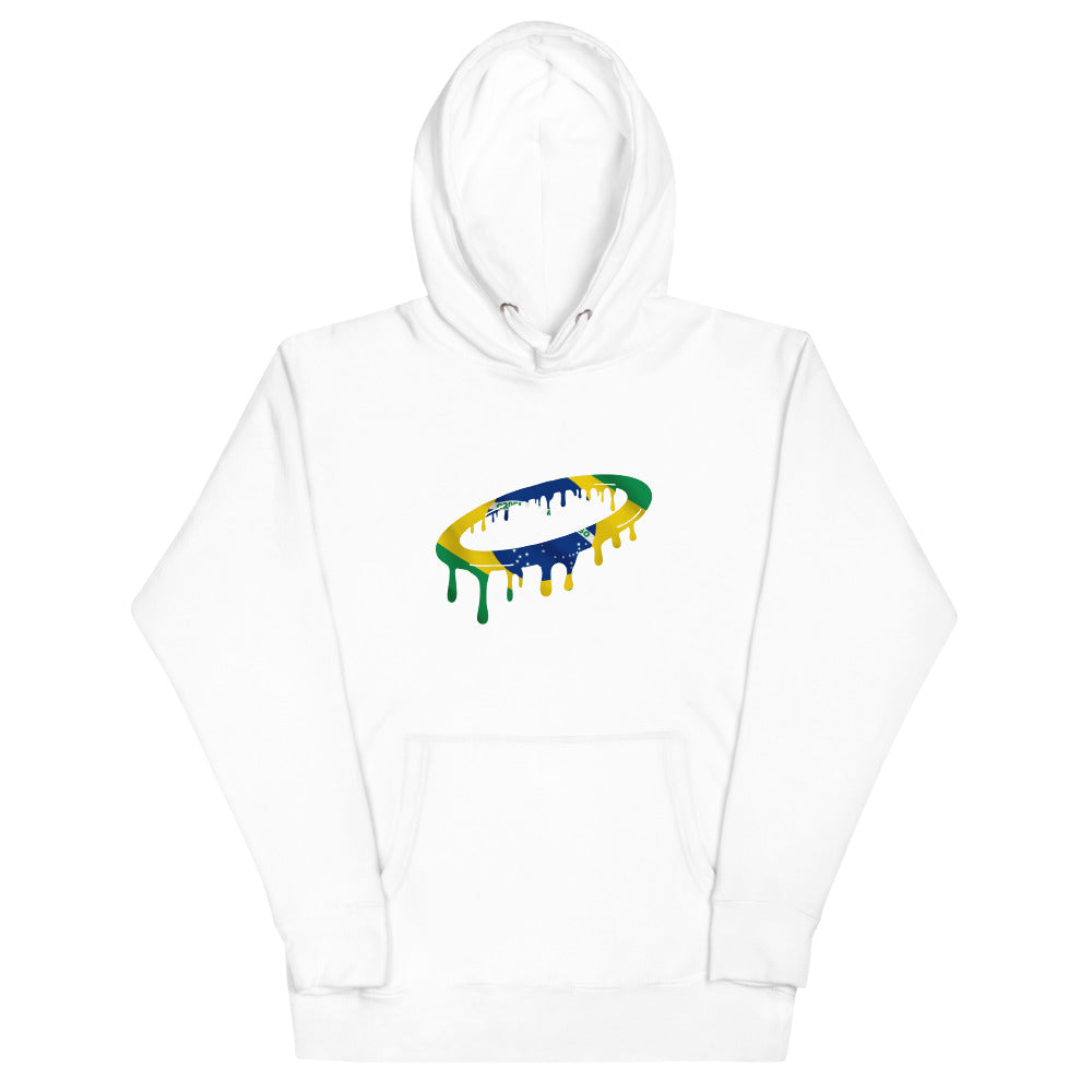 Brazilian Flag Melted Halo Hoodie (More Colors Available)