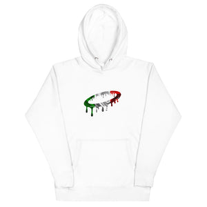 Italian Flag Melted Halo Hoodie (More Colors Available)