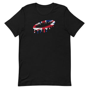 United Kingdom Flag Melted Halo Crew Neck T-Shirt (More Colors Available)