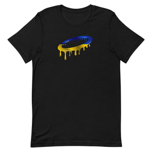 Ukrainian Flag Melted Halo Crew Neck T-Shirt (More Colors Available)