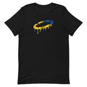 Swedish Flag Melted Halo Crew Neck T-Shirt (More Colors Available)