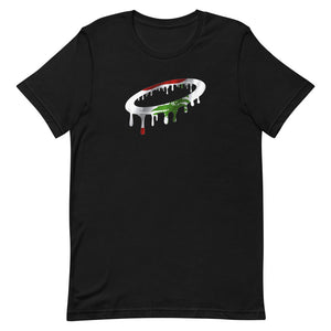 Lebanese Flag Melted Halo Crew Neck T-Shirt (More Colors Available)