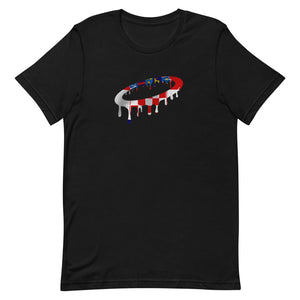 Croatian Flag Melted Halo Crew Neck T-Shirt (More Colors Available)